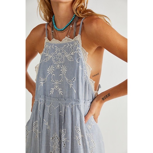 Free People Rosalia Embroidered Apron Maxi Dress - Picture 3 of 7
